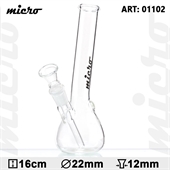 Micro Hangover Glas Bong H16cm Ø22mm